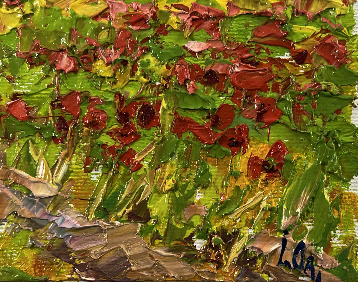 Vibrant impressionist oil painting In the Poppy Fields by Oleksiy Ivanyuk