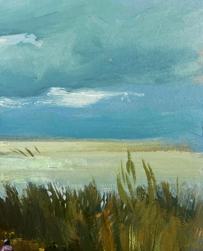 Oil painting Seeing off the Sunset by Yuriy Suprunchuk coastal landscape