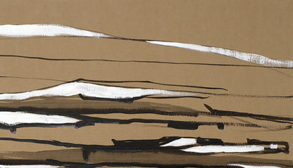 Ice by Dima Filatov: abstract acrylic with brown, black, white brushstrokes