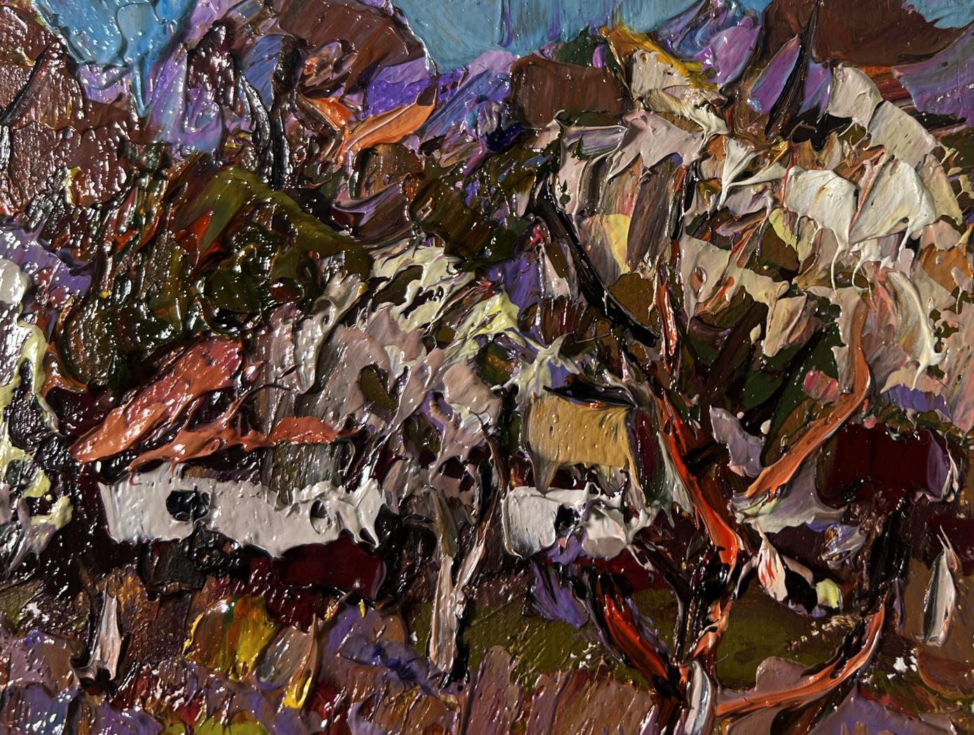Oleksiy Ivanyuk oil painting Gardens in bloom textured earth tones