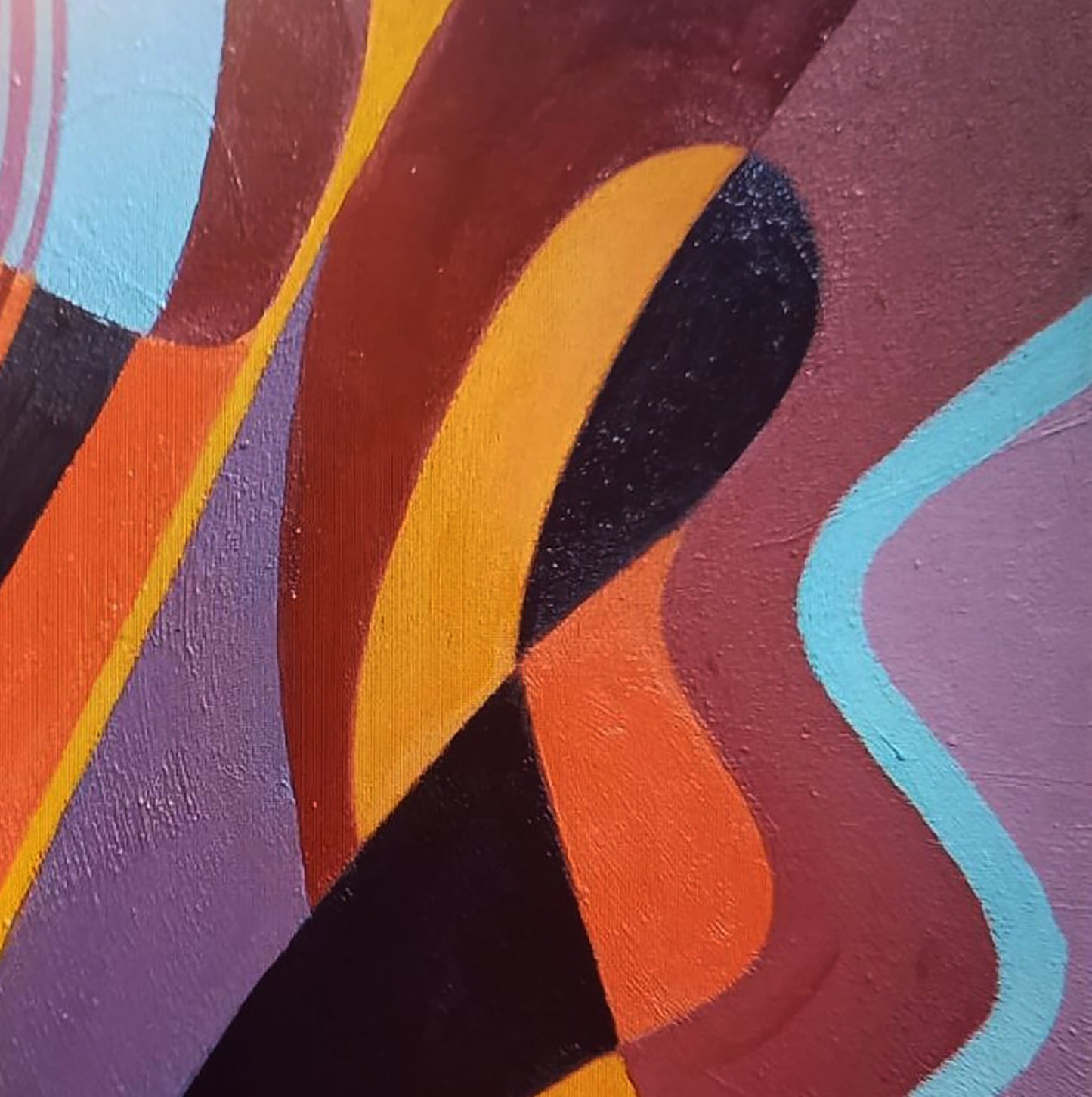 Vibrant Bend oil painting by Alexander Strashevich with bold curves