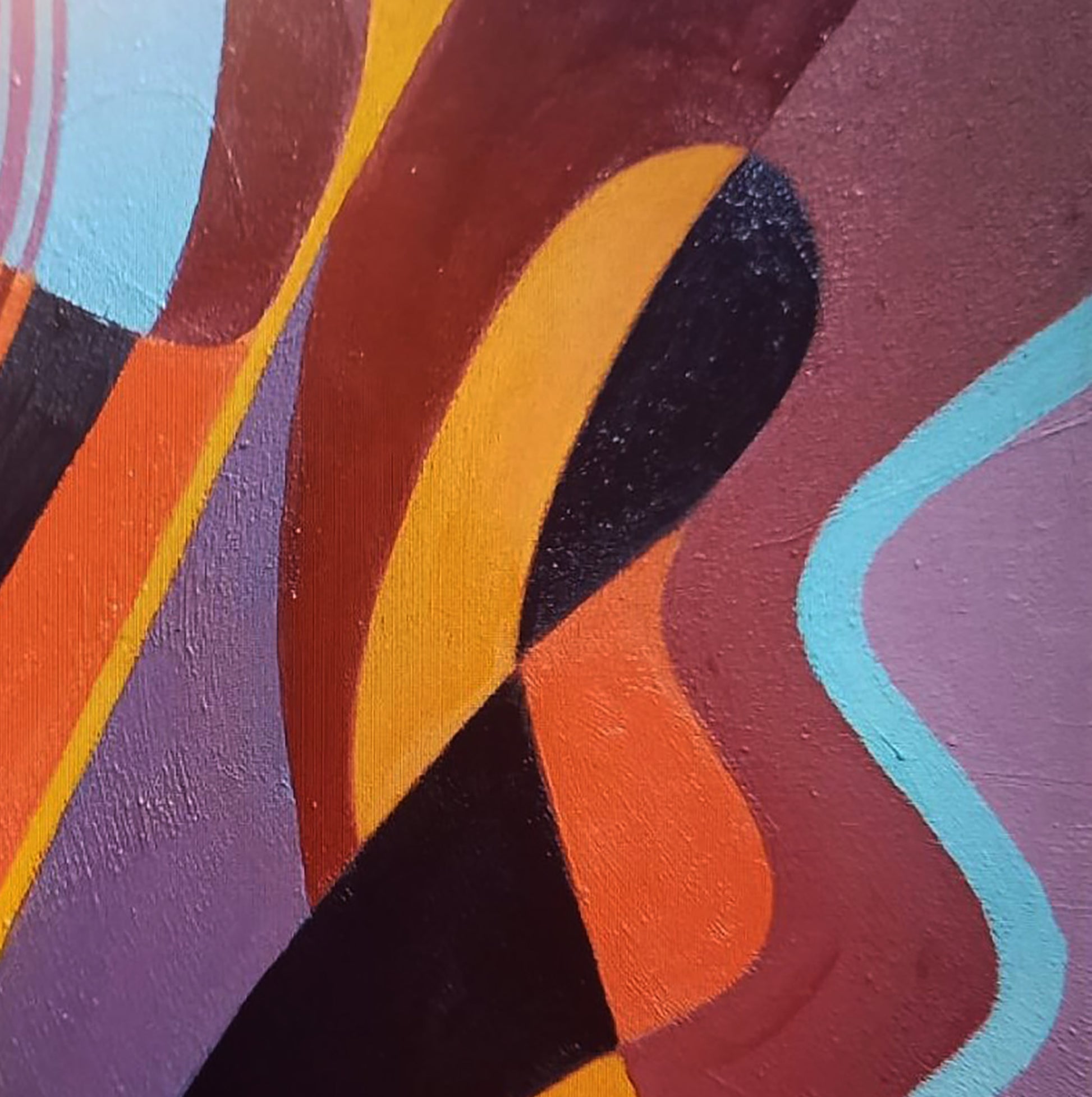Vibrant Bend oil painting by Alexander Strashevich with bold curves
