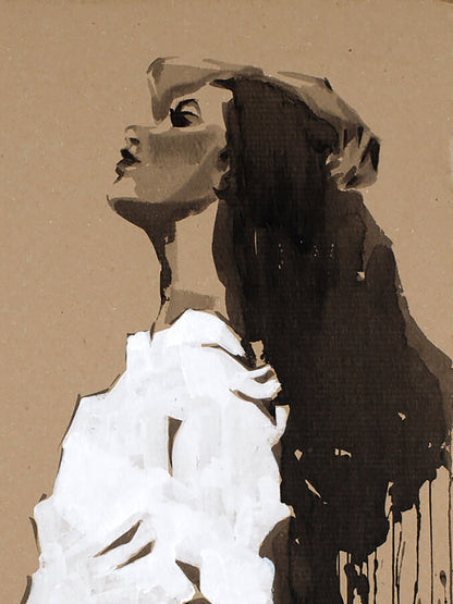 Stylized black and white profile portrait by Sister Dima Filatov