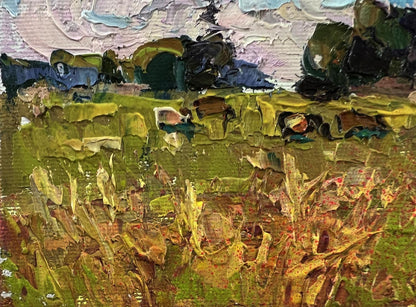 Oil painting Daytime field by Oksana Ivanyuk impasto landscape