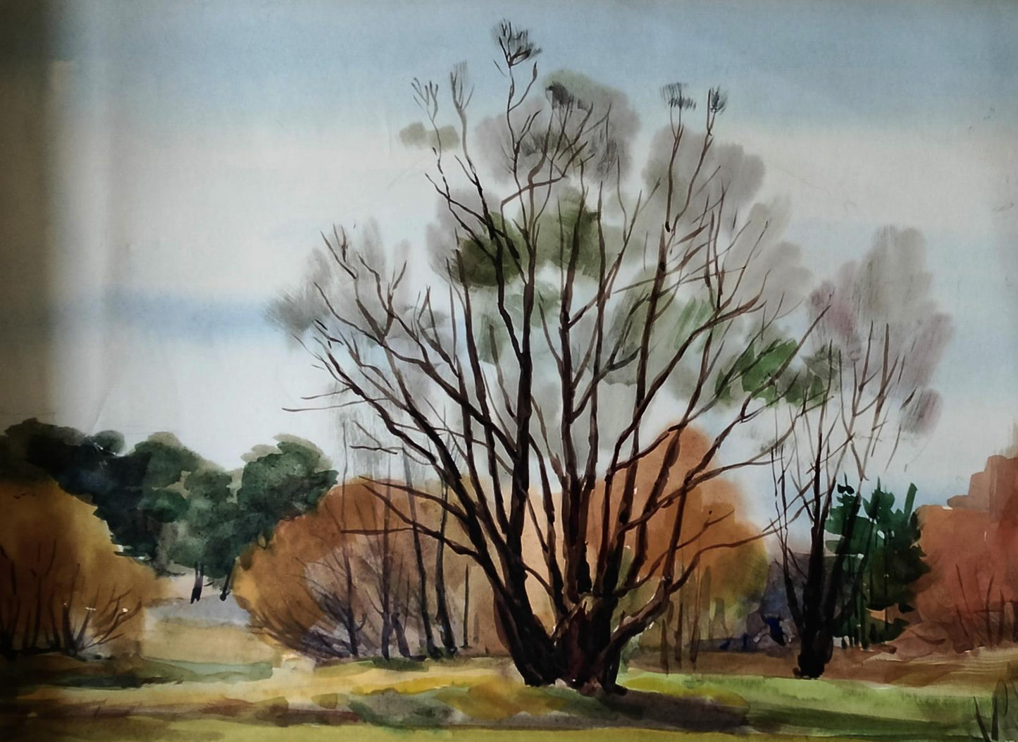 Watercolor painting of Earth awakens under the sky by Vitaly Duhnevich