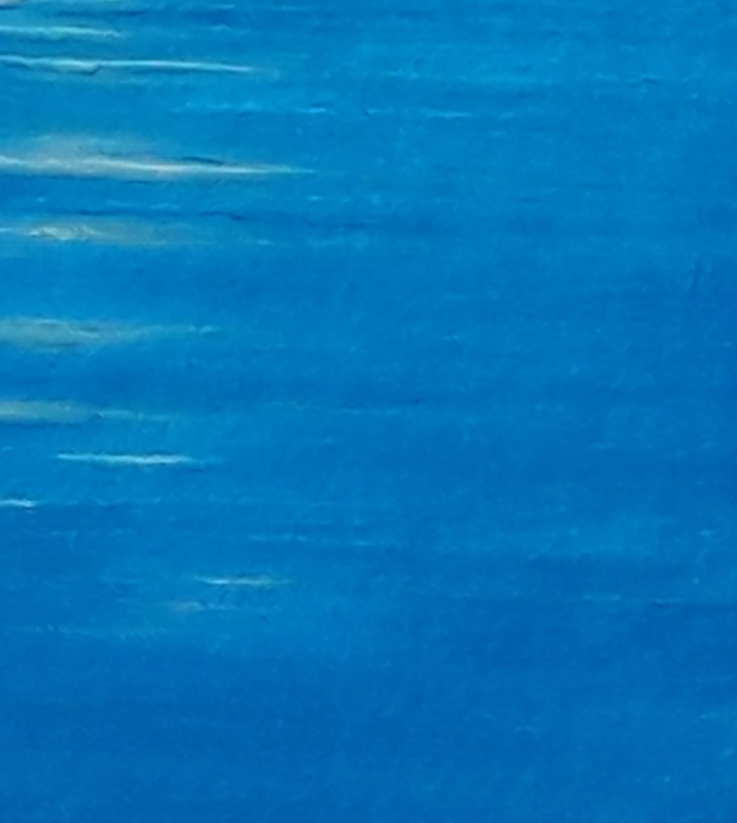 Vibrant blue water with ripples in Vasily Korkishko oil painting Light of a new day