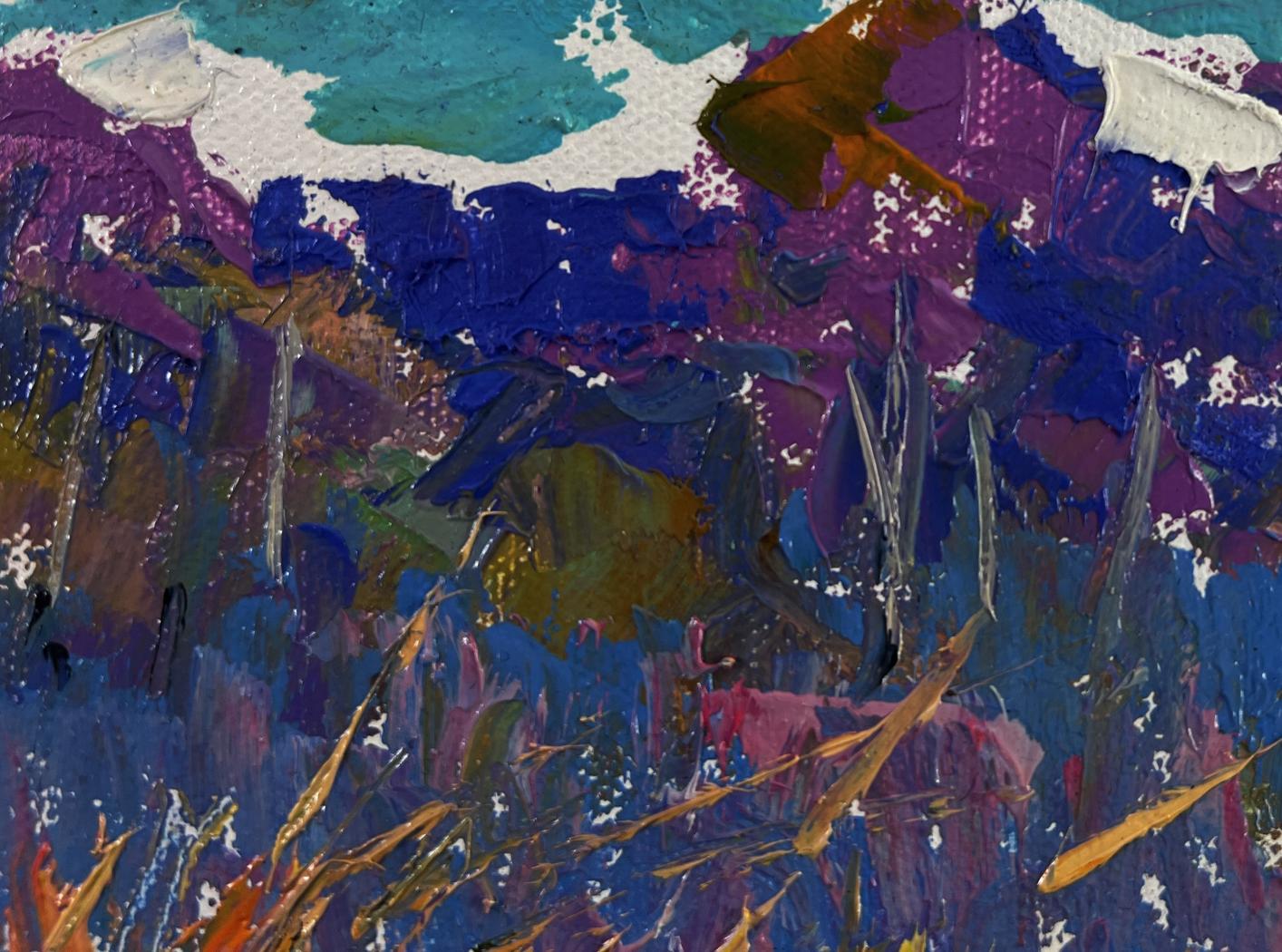 Vibrant impasto oil painting Fresh air and birds singing in the meadow by Oleksiy Ivanyuk