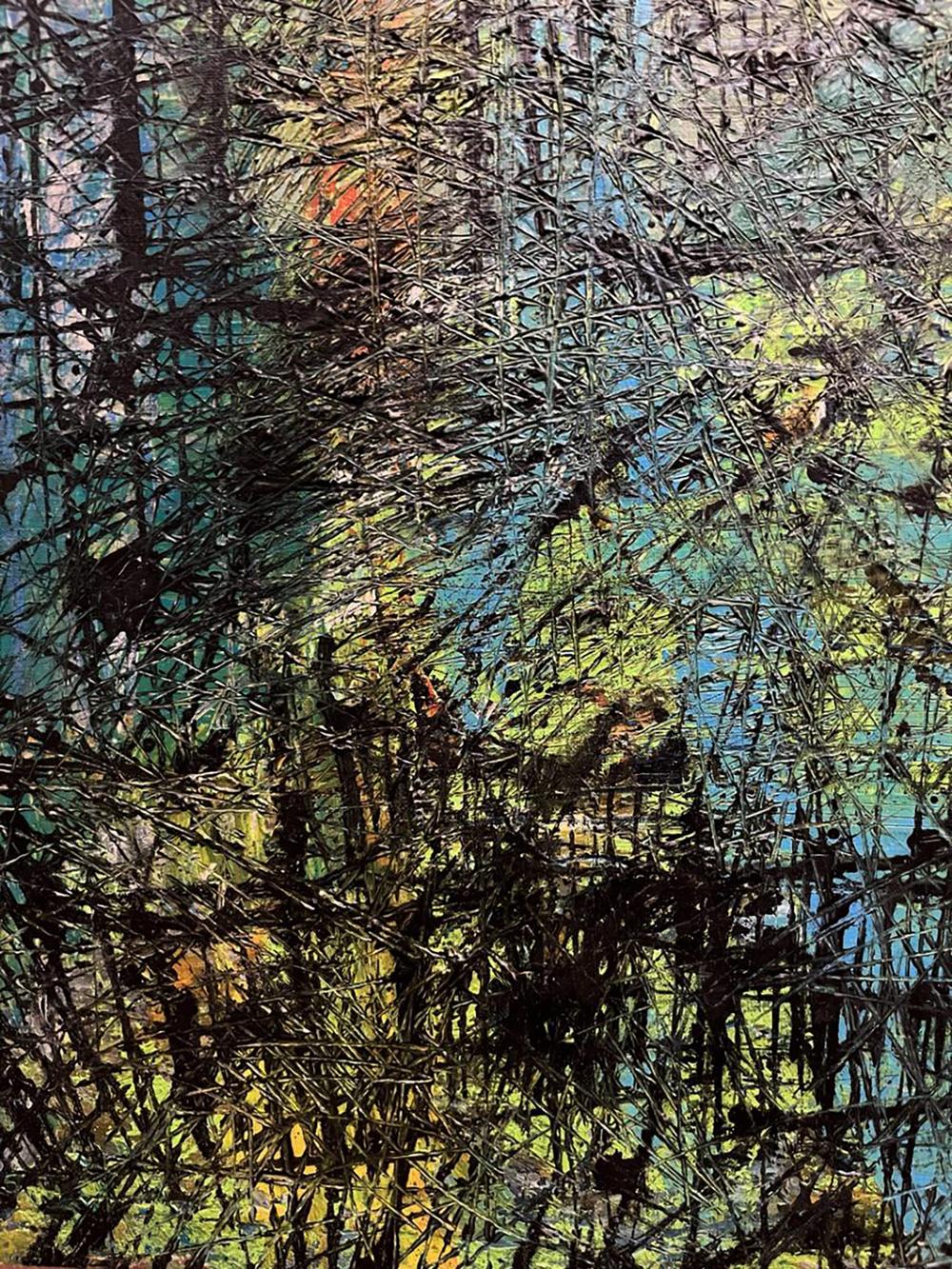 Oil painting Episode by Serhiy Kovalev: abstract expressionist bold brushstrokes