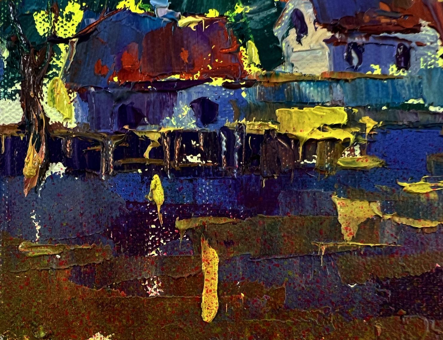 Vibrant oil painting The sun greets in the morning by Oksana Ivanyuk