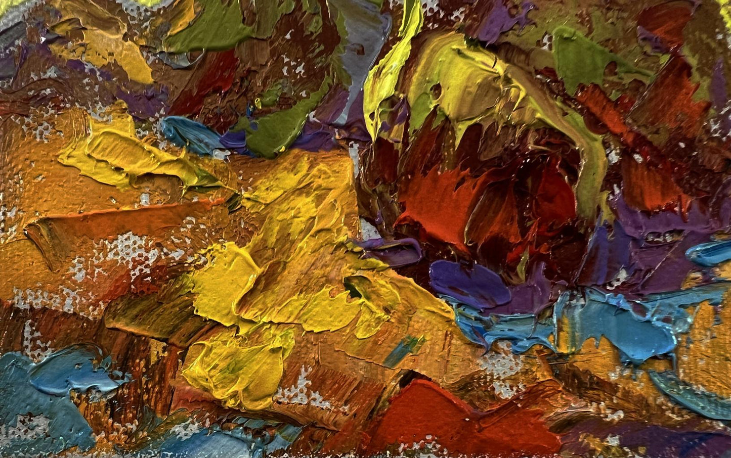 Oil painting Dawn in the Field by Oleksiy Ivanyuk vibrant textured canvas