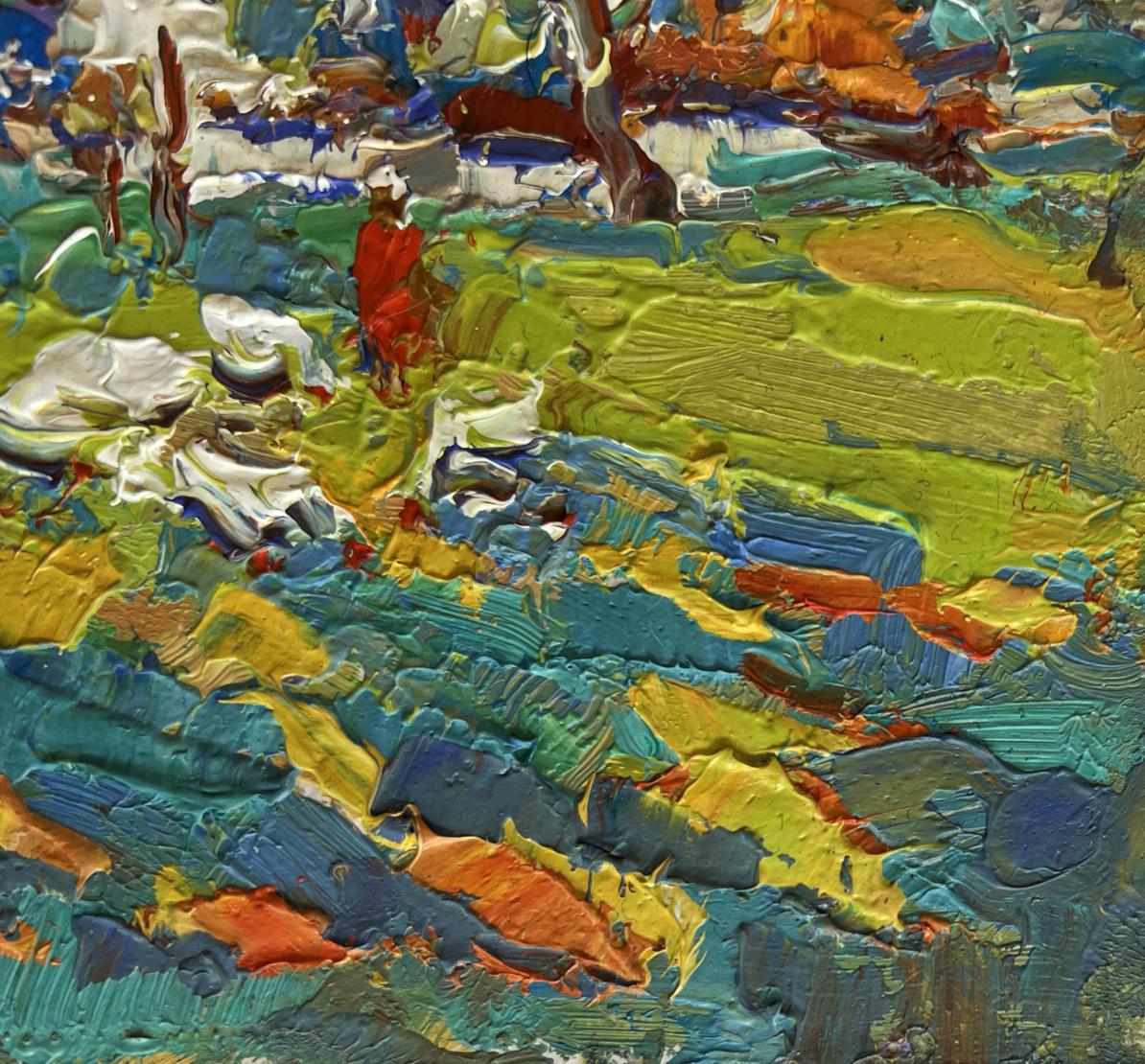 Vibrant impressionist oil painting Spring has come by Oksana Ivanyuk