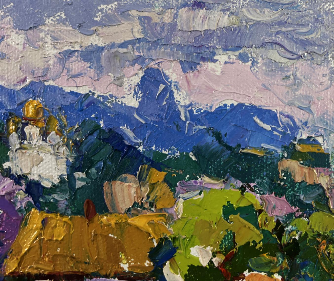 Vibrant impressionist oil painting Gentle breath of the morning wind by Oksana Ivanyuk
