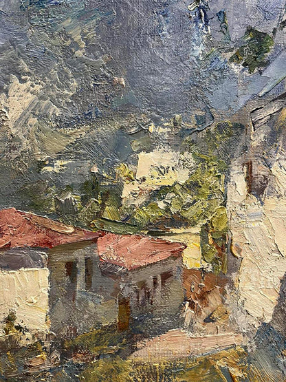 Oil painting Summer Cityscape Arsen Rustamov