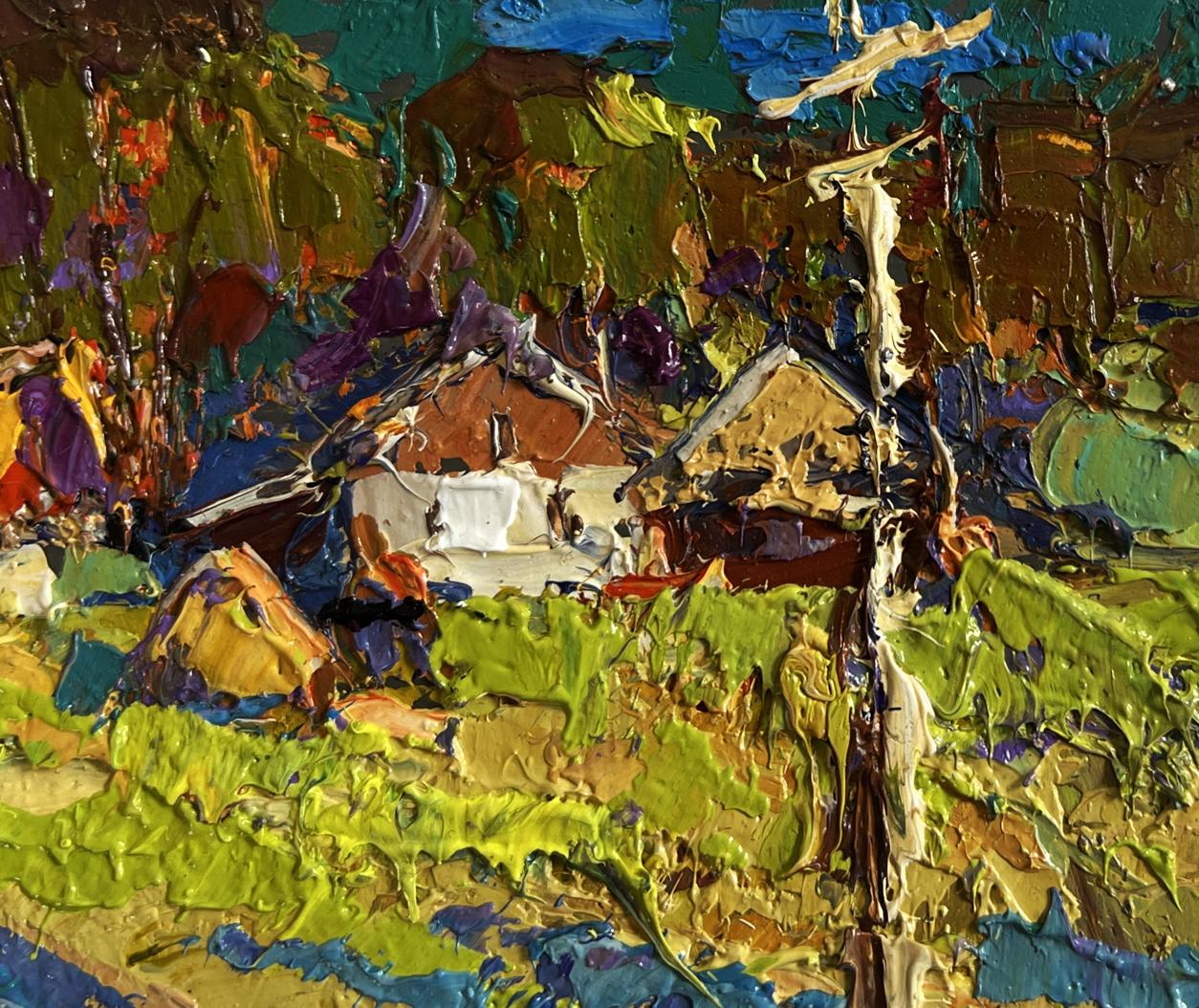 Oil painting Sunny day in the village by Oleksiy Ivanyuk