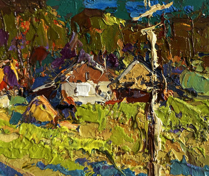 Oil painting Sunny day in the village by Oleksiy Ivanyuk