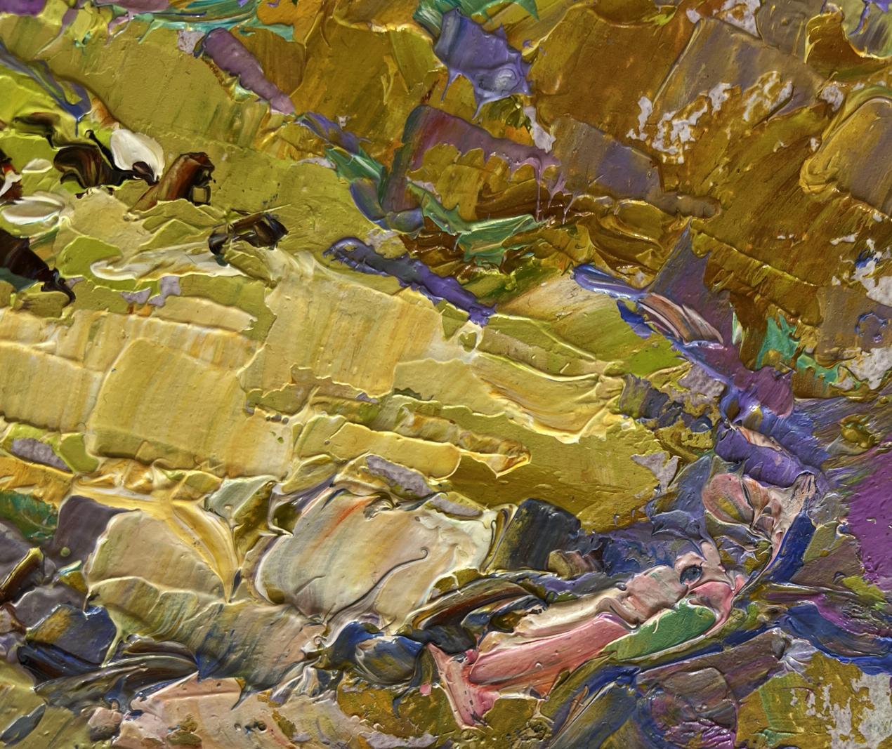 Oil painting Walking through the valley by Oleksiy Ivanyuk with impasto strokes