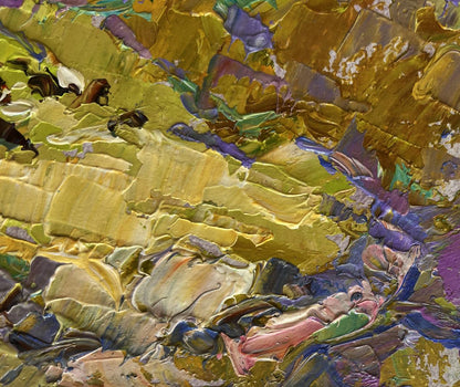 Oil painting Walking through the valley by Oleksiy Ivanyuk with impasto strokes