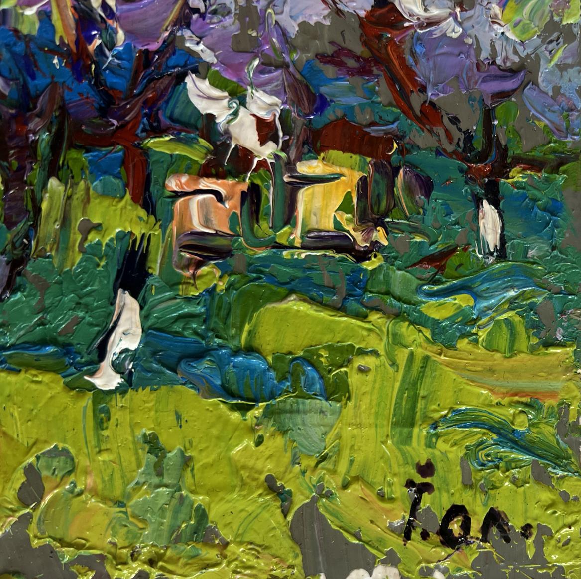 Vibrant impressionist oil painting The gardens are blooming by Oleksiy Ivanyuk