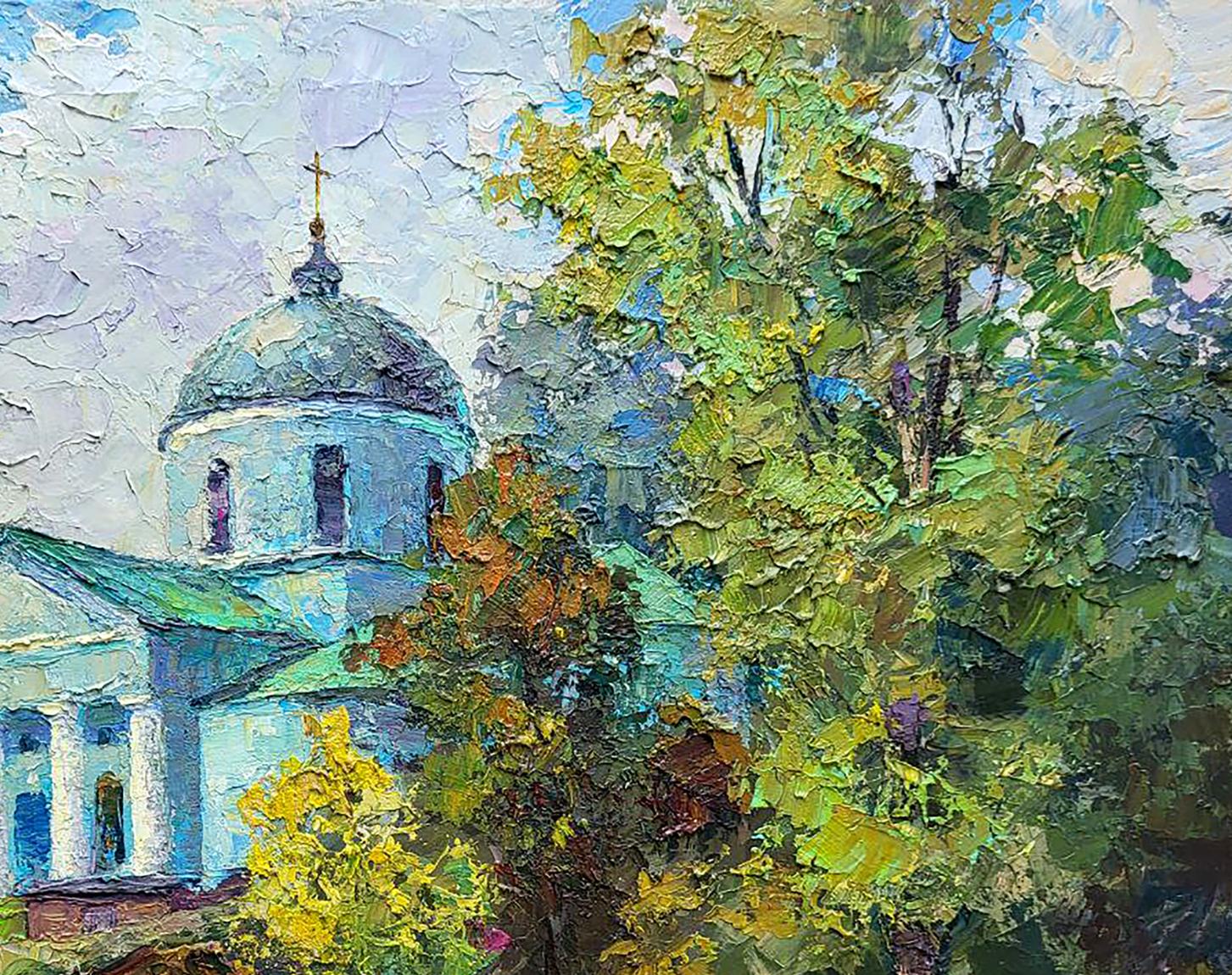 Impressionistic oil painting of Ascension Cathedral by Boris Serdyuk