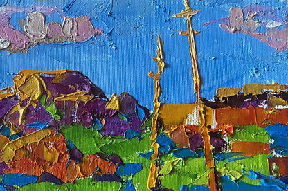 Vibrant impressionist oil painting Evening ray by Oleksiy Ivanyuk
