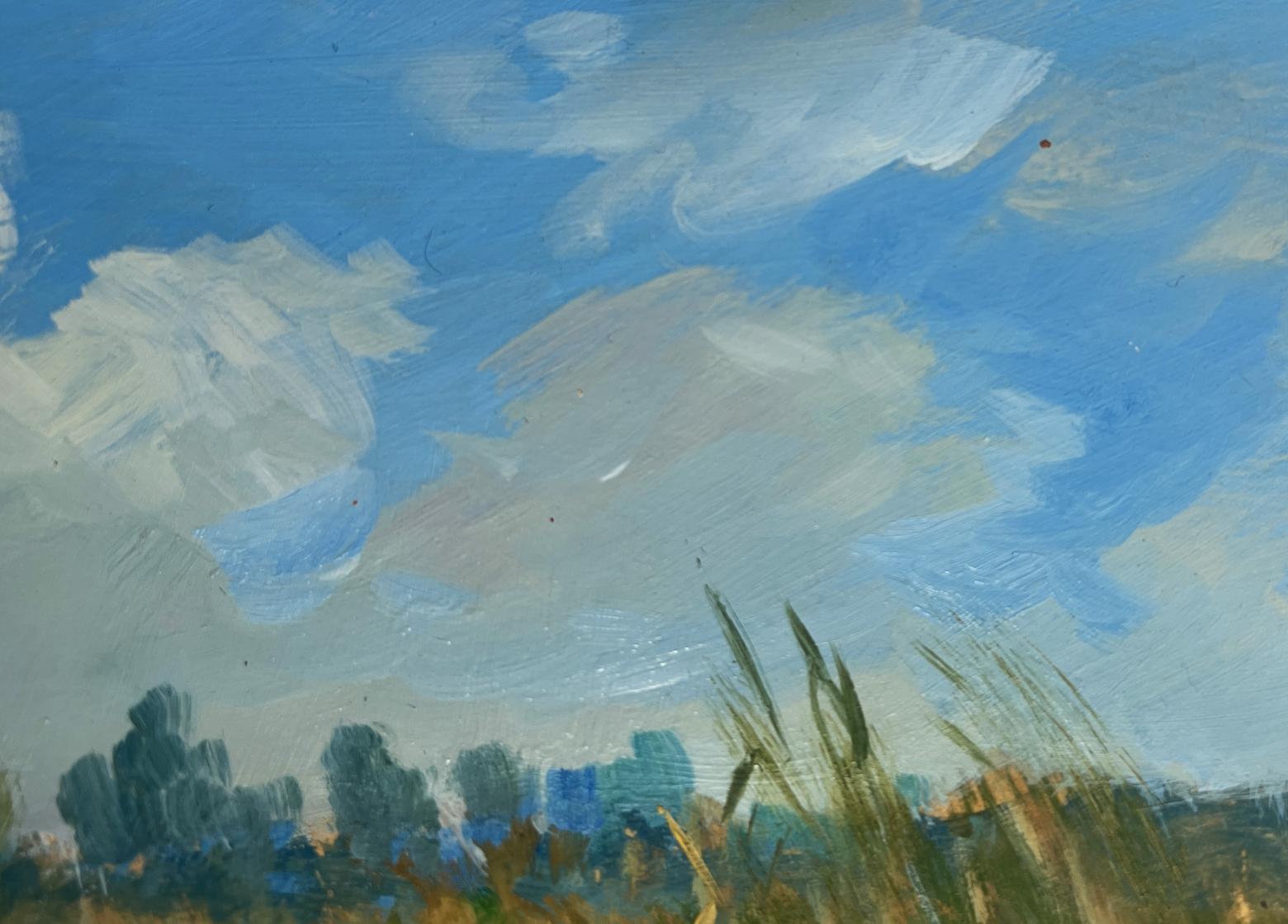 Oil painting of summer cloudy sky by Yuriy Suprunchuk