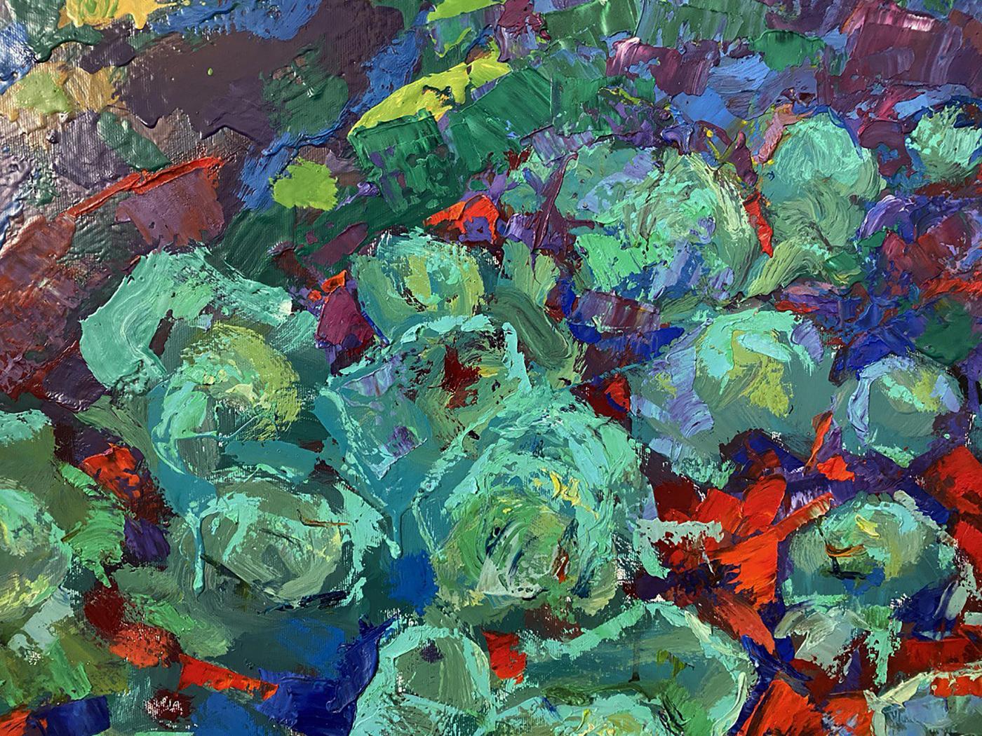 Vibrant Oleksiy Ivanyuk oil painting Soft evening light in bold textured strokes