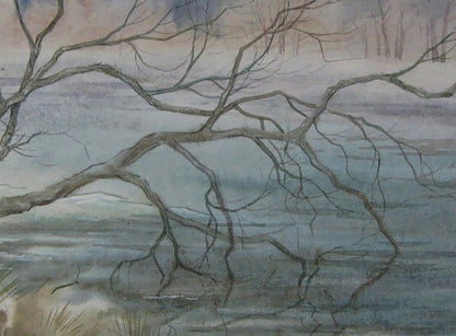 Watercolor painting Awakening of nature by Valery Savenets, bare branches