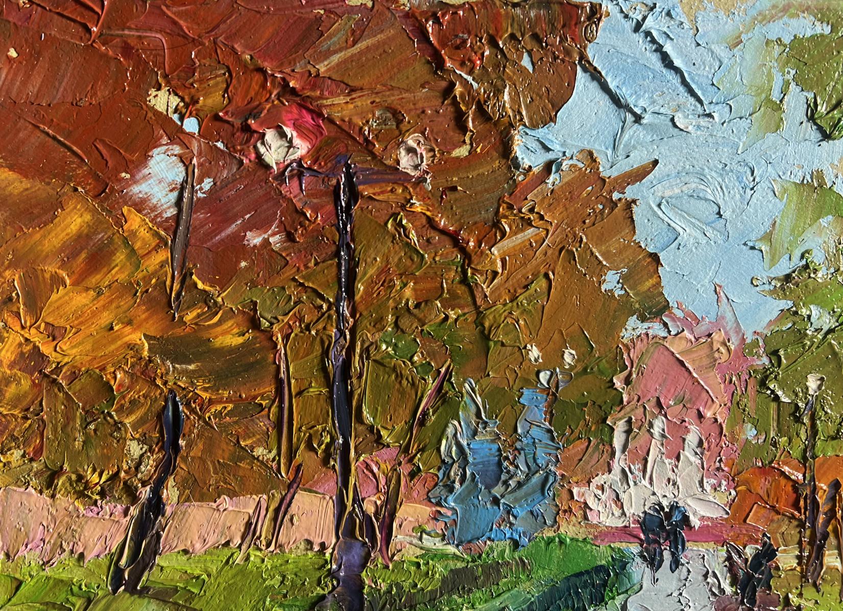 Textured impasto oil painting of City National Park by Boris Serdyuk