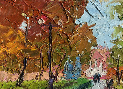 Textured impasto oil painting of City National Park by Boris Serdyuk
