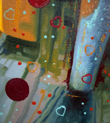 Oil painting The giraffe is walking Sergey Voichenko
