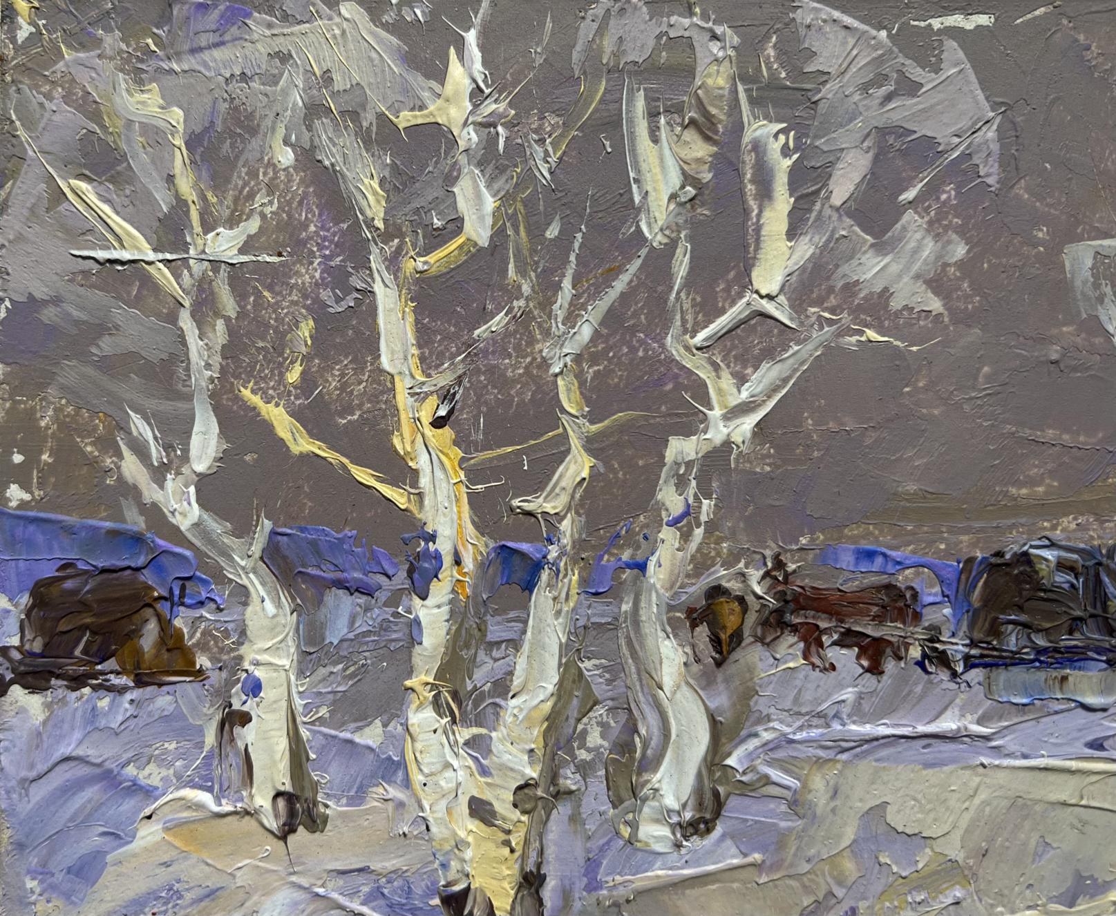 Oil painting The end of winter is coming soon by Oleksiy Ivanyuk