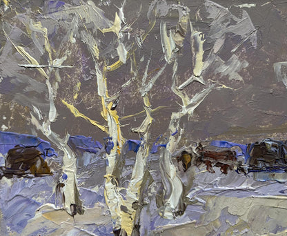 Oil painting The end of winter is coming soon by Oleksiy Ivanyuk