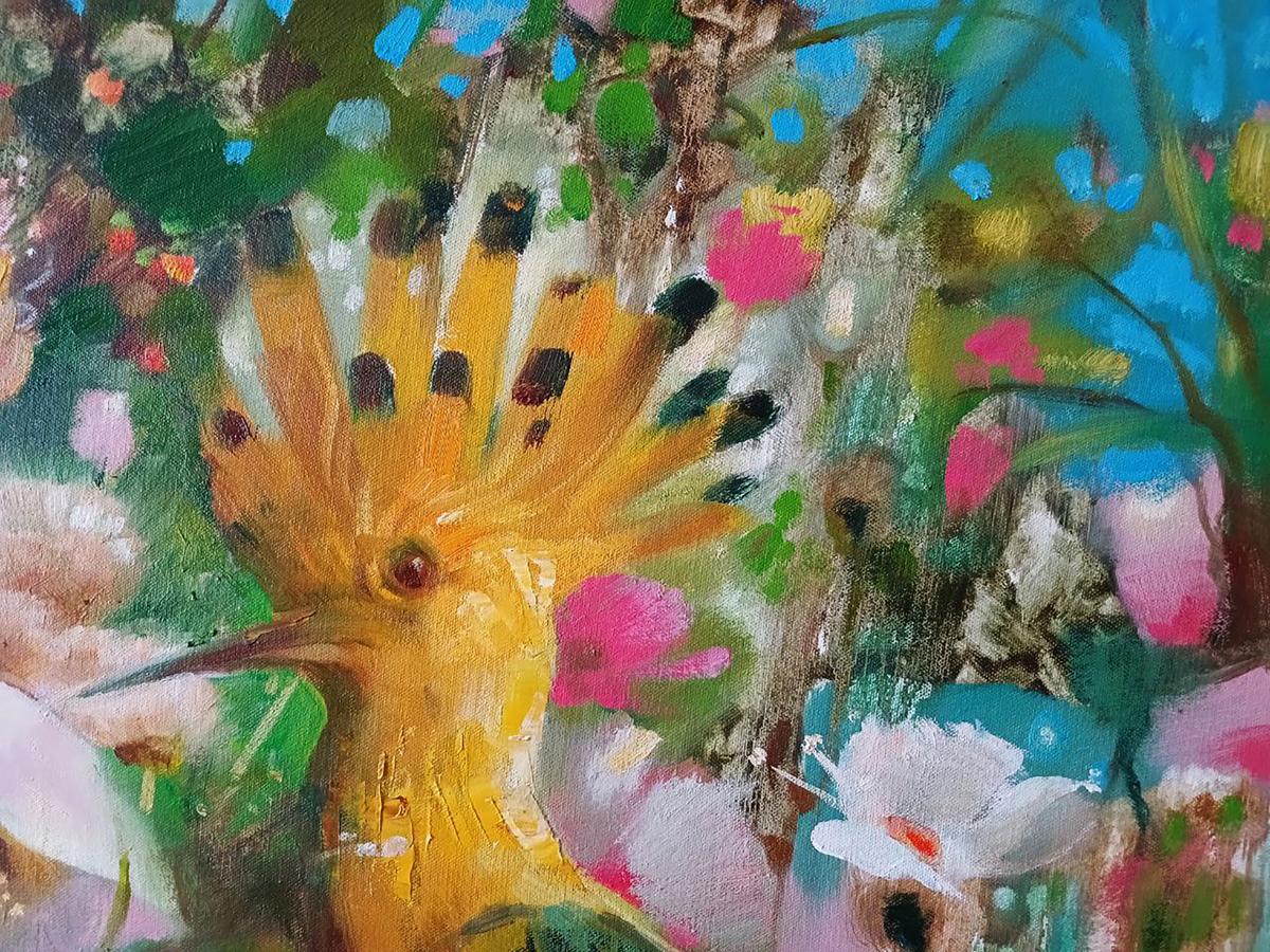 Abstract oil painting Festive Fauna Anatoly Tarabanov