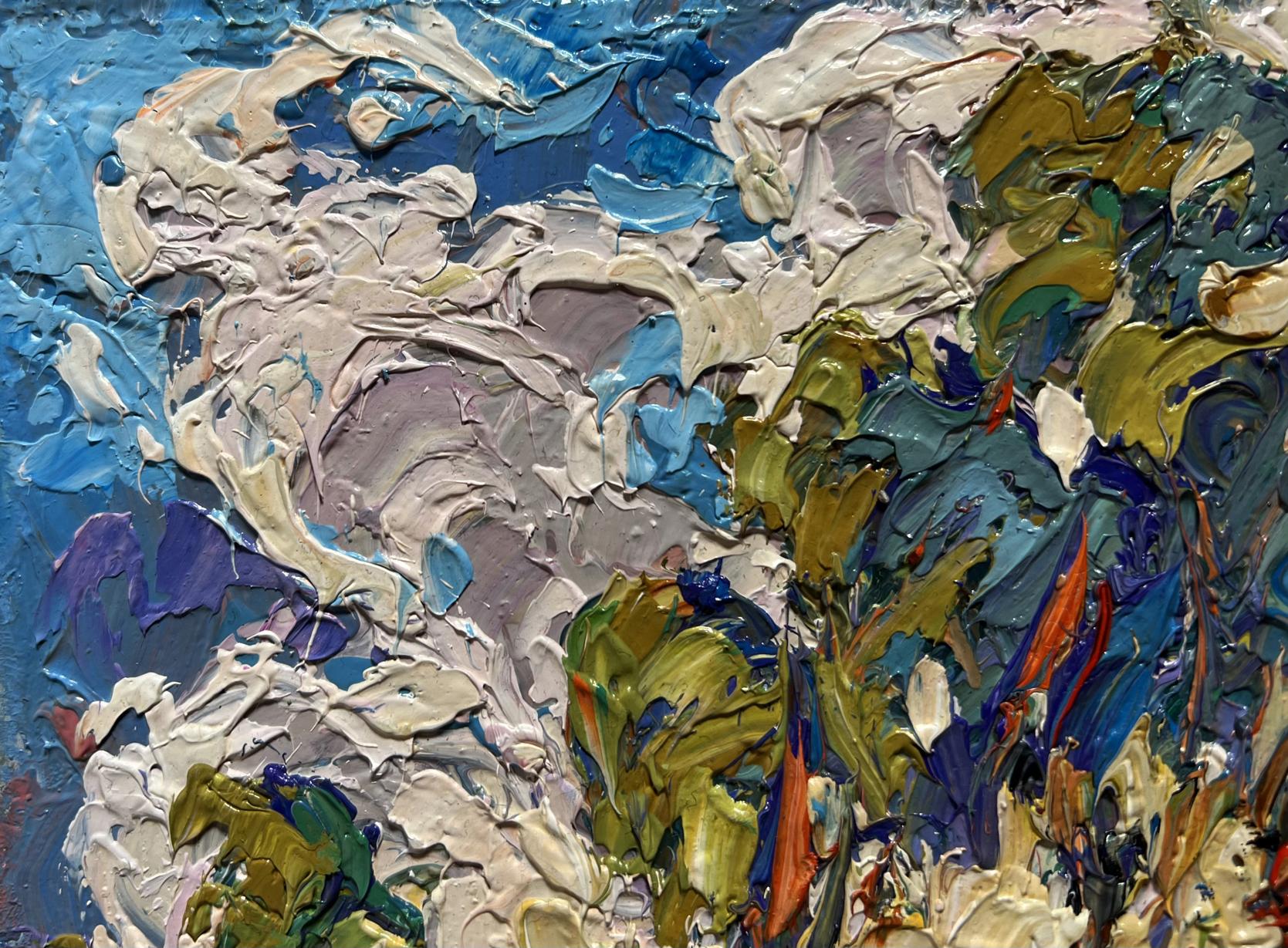 Oil painting Green rustle of grass by Oleksiy Ivanyuk with vibrant impasto strokes