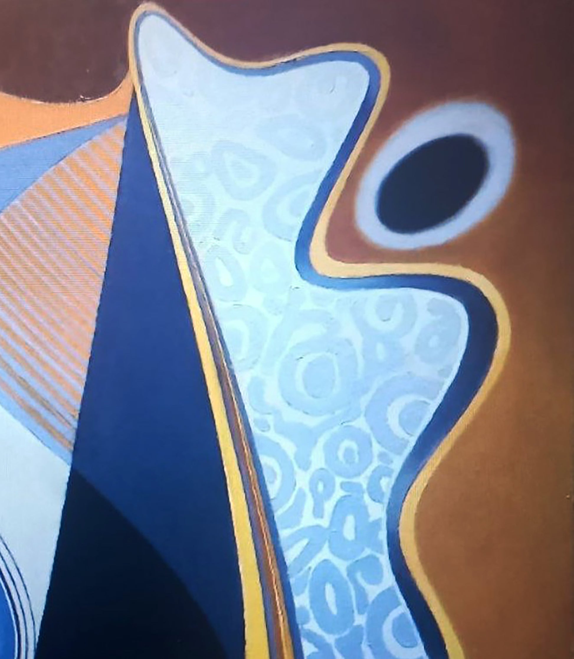 Oil painting Sail by Alexander Strashevich, stylized blue figure