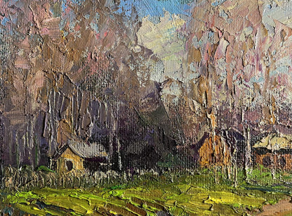 Oil painting The fragrant nature of spring by Boris Serdyuk, rustic landscape
