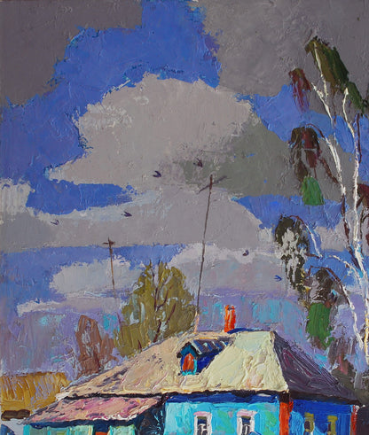 Oil painting Spring in the city of Divination by Egor Shvachunov