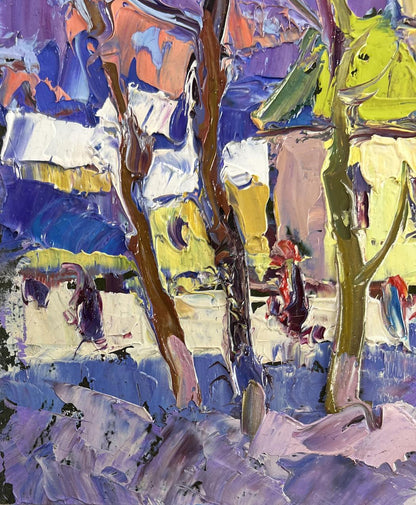 Vibrant impressionist oil painting Spring in every breath by Oksana Ivanyuk
