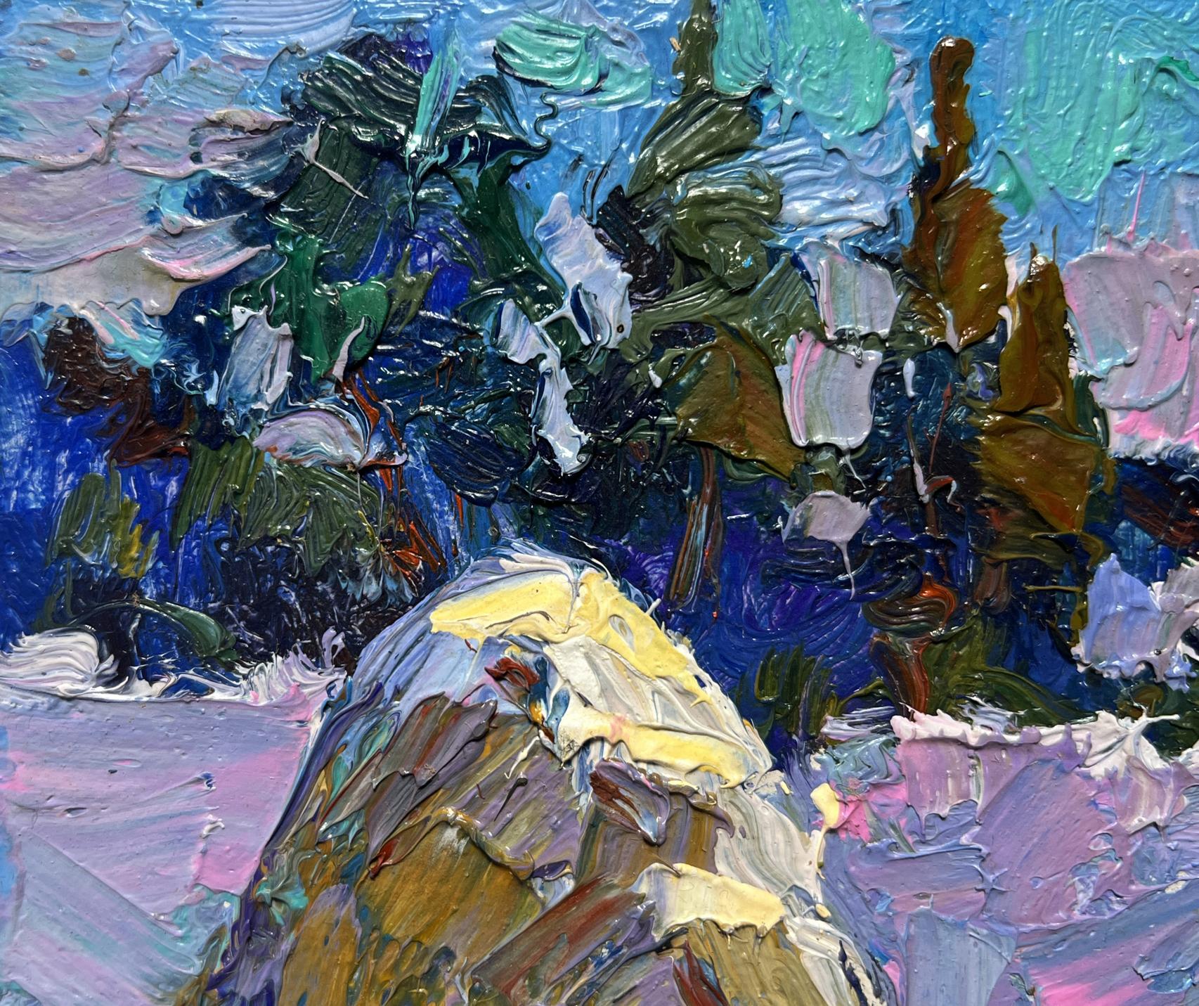 Oil painting The field was covered with snow by Oleksiy Ivanyuk