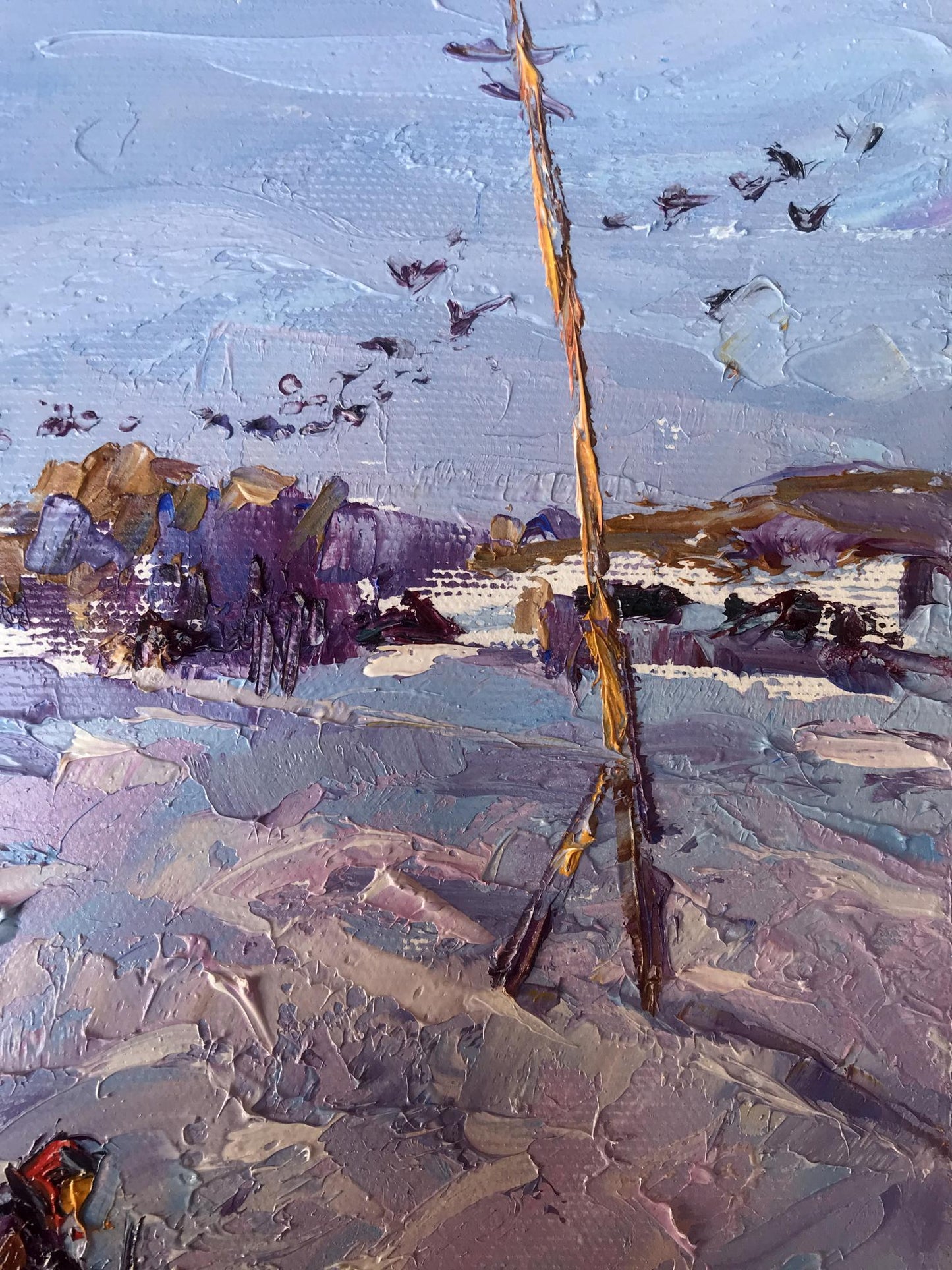 Oil Painting Winter Nature Landscape 