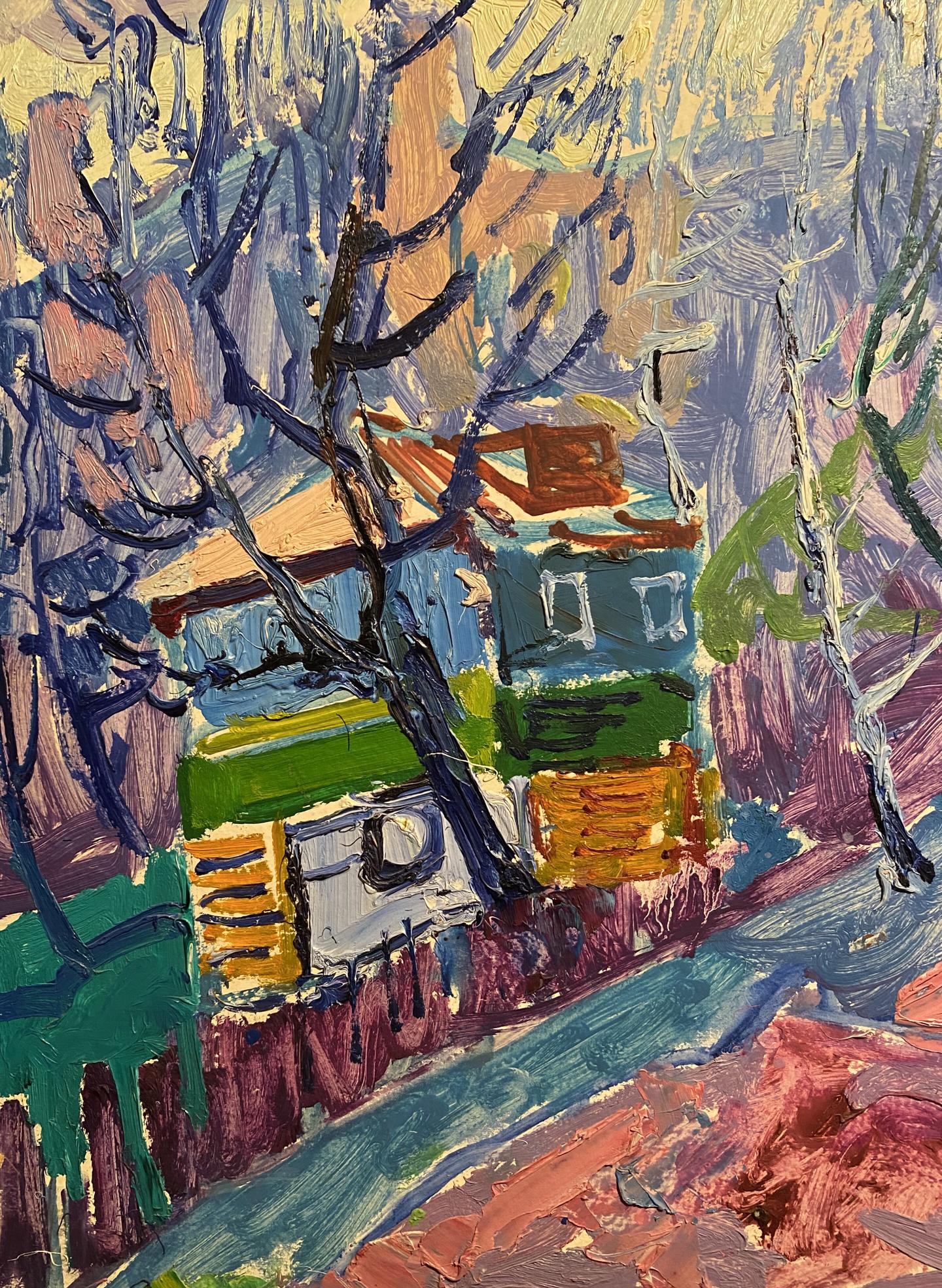 Vibrant impressionist oil painting In the Garden by Aleksandr Gluschenko