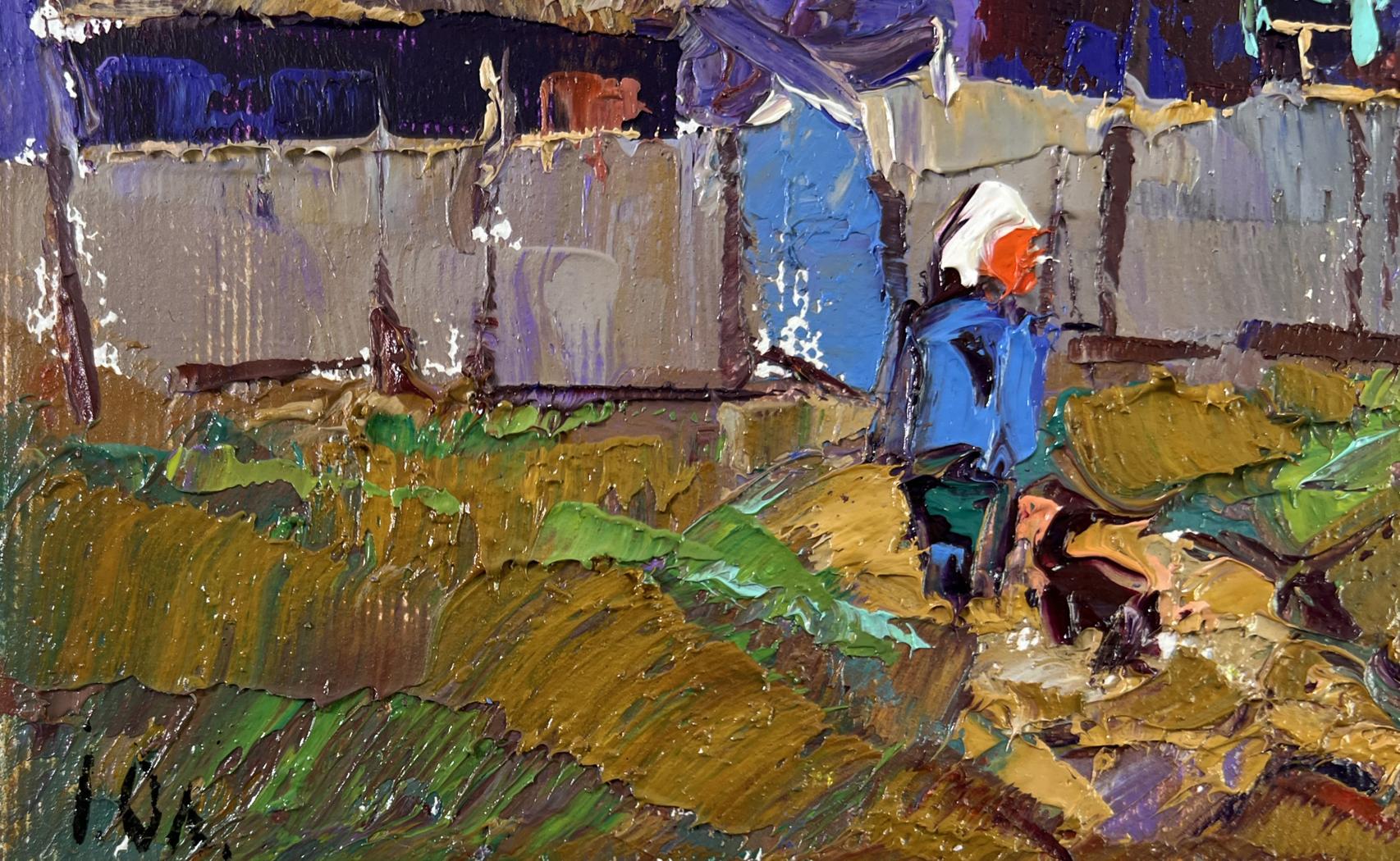 Vibrant impressionist oil painting The sky at dusk by Oleksiy Ivanyuk