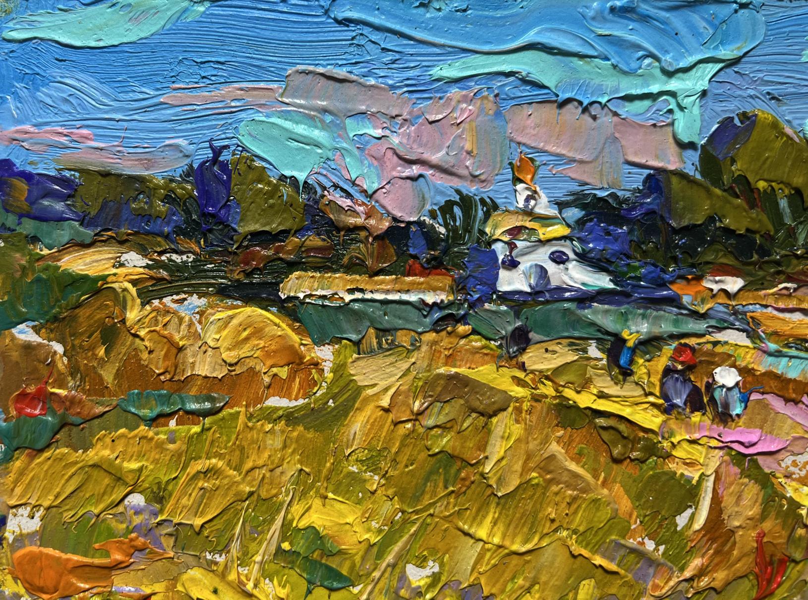 Vibrant impressionist oil painting The road leading to the village by Oleksiy Ivanyuk
