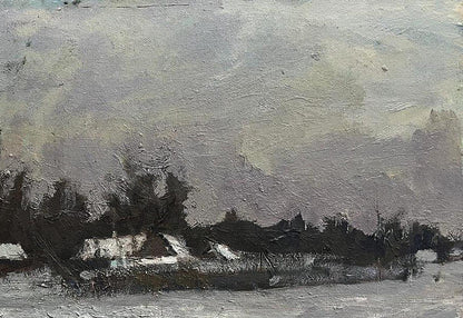 Oil painting After the winter snowstorm by Volodymyr Pashchenko