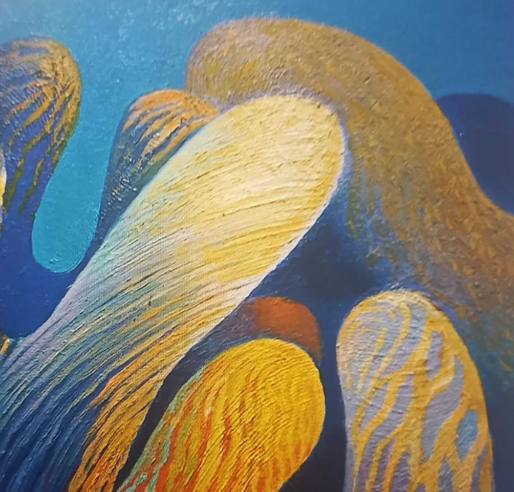 Oil painting Under the Water by Alexander Strashevich, vibrant abstract textured strokes