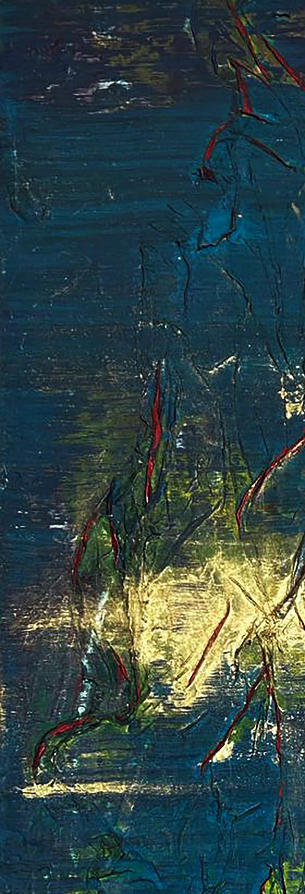 Abstract Night Adventure acrylic painting by Olga Melezhik