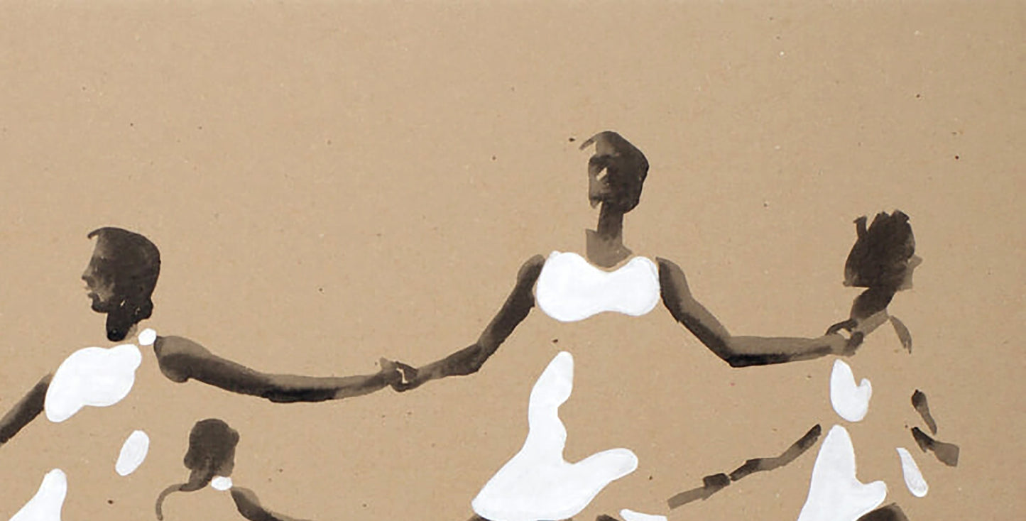 Minimalist black and white acrylic painting Light by Dima Filatov