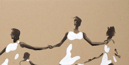 Minimalist black and white acrylic painting Light by Dima Filatov