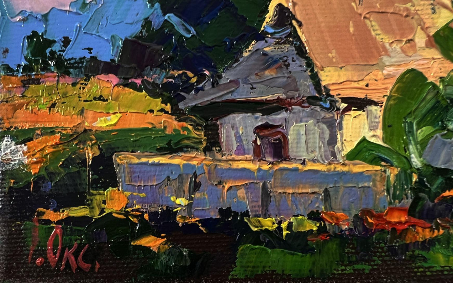 Oil painting Summer days in the village by Oksana Ivanyuk