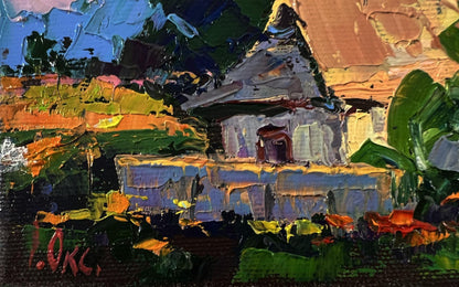 Oil painting Summer days in the village by Oksana Ivanyuk